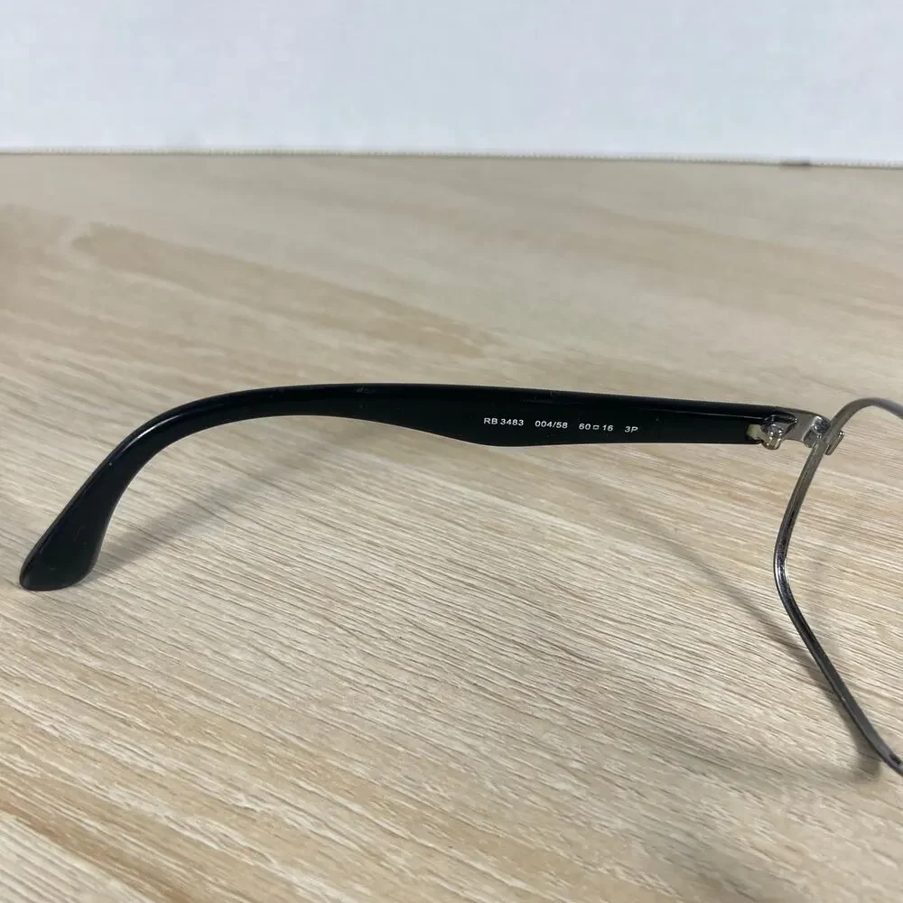 Ray-Ban RB3483 004/58 Sunglasses FRAMES ONLY Silver Black 60-16-140